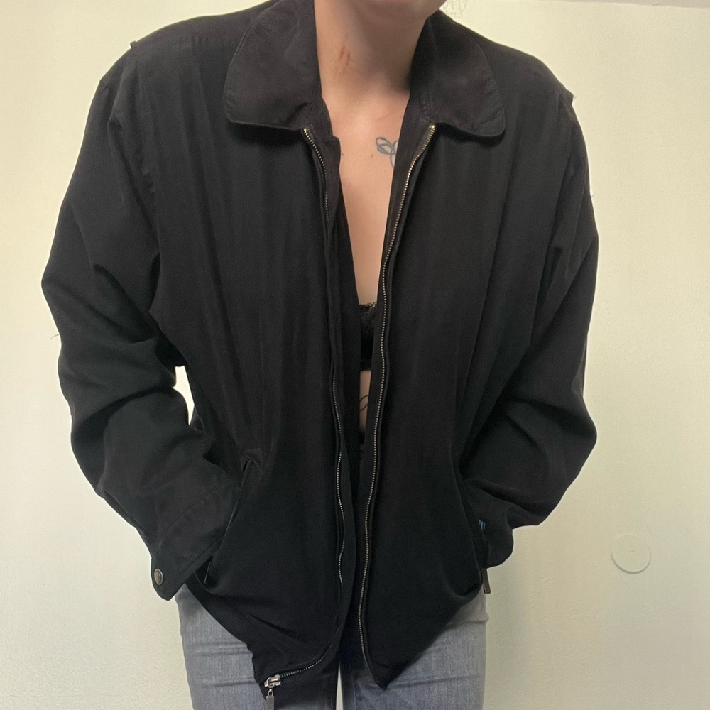size M vintage tehama black golf jacket